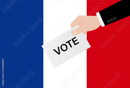 Election in the France. Election Concept. Vector Illustration.