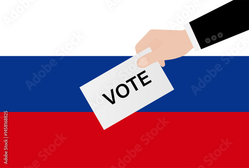 Election in the Russia. Election Concept. Vector Illustration.