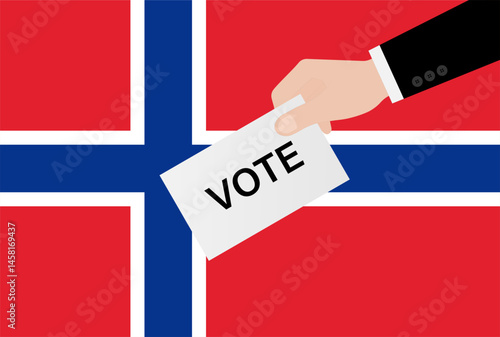 Election in the Norway. Election Concept. Vector Illustration.