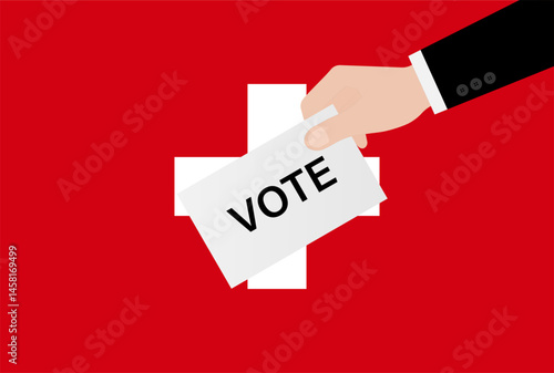Election in the Switzerland. Election Concept. Vector Illustration.
