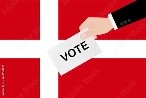 Election in the Denmark. Election Concept. Vector Illustration.