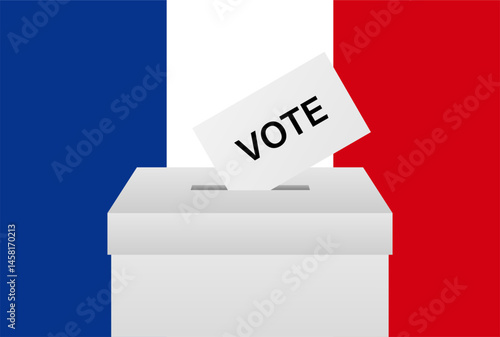 Election in the France. Election Concept. Vector Illustration.