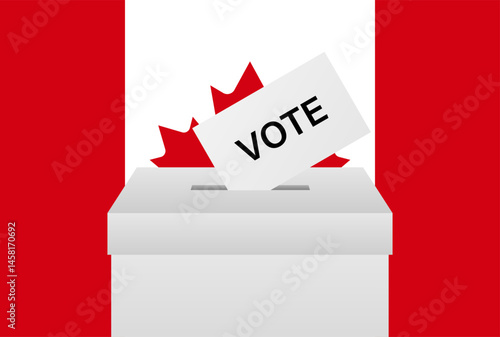 Election in the Canada. Election Concept. Vector Illustration.