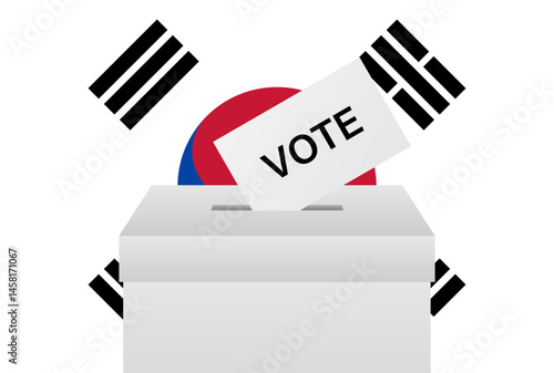 Election in the Korea. Election Concept. Vector Illustration.