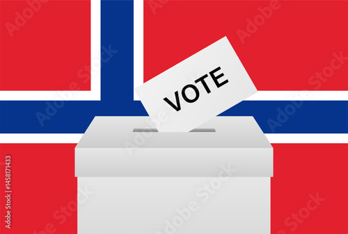 Election in the Norway. Election Concept. Vector Illustration.