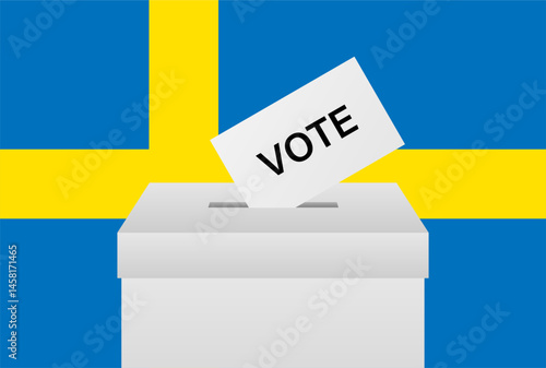 Election in the Sweden. Election Concept. Vector Illustration.