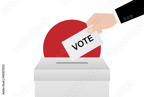 Election in the Japan. Election Concept. Vector Illustration.
