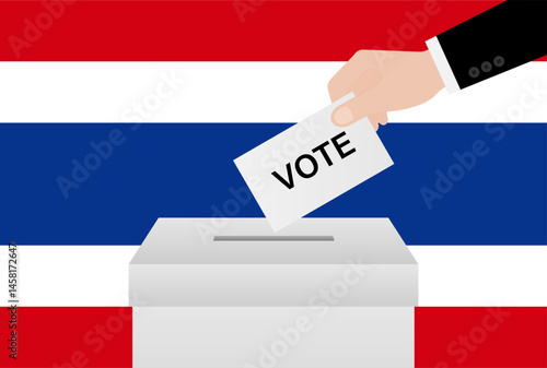 Election in the Thailand. Election Concept. Vector Illustration.