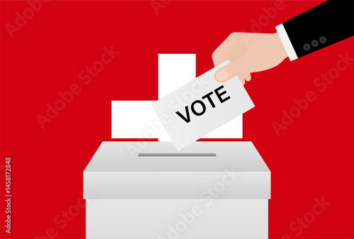 Election in the Switzerland. Election Concept. Vector Illustration.