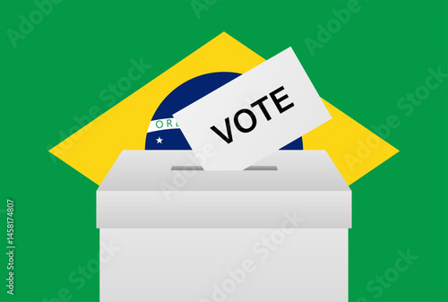 Election in the Brazil. Election Concept. Vector Illustration.
