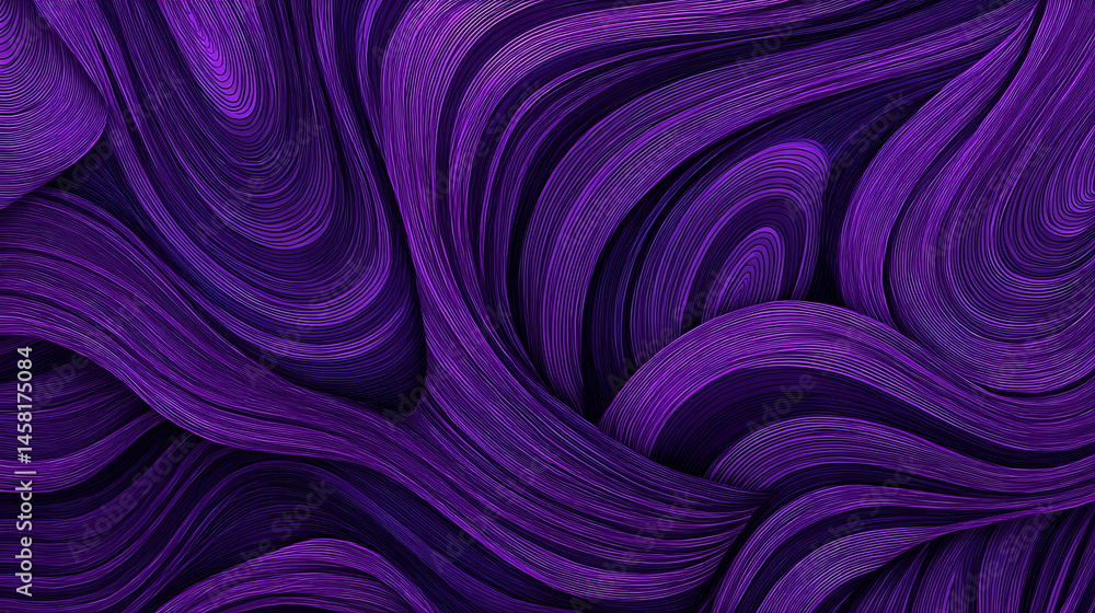 Fototapeta premium Abstract organic purple lines wallpaper background illustration