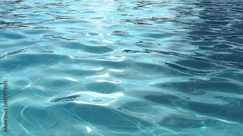 Wallpaper Mural Beautiful natural light blue background with the texture of a light wave on the water Torontodigital.ca