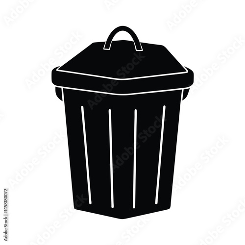 Compost Bin Shape Vector Silhouette