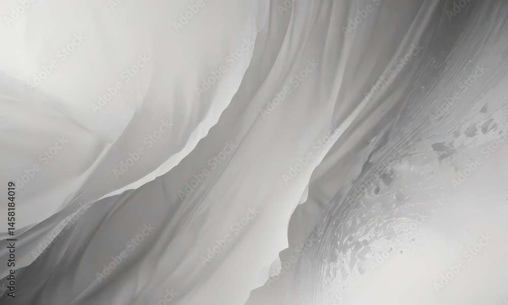 Obraz premium Grey and white abstract ombre, chaotic yet balanced patterns , shapes, minimalist, website