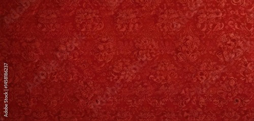 Elegant red damask, perfect holiday backdrop  Luxurious texture, intricate design , festive, tapestry