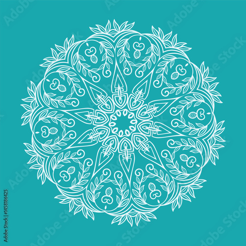 Ethnic mandala , Ornamental round lace pattern