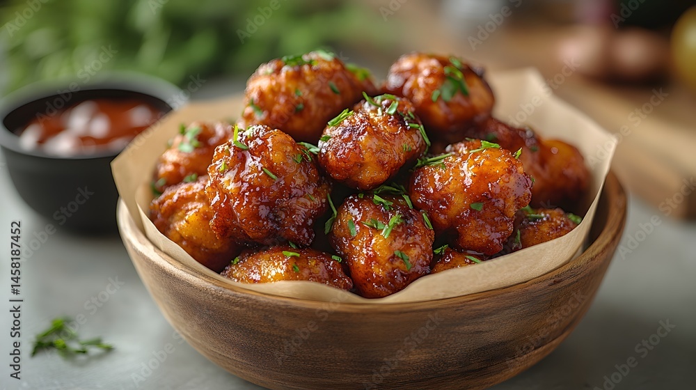 Bowl of Sweet and Spicy Chicken Bites Bowl of Sweet and Spicy Chicken Bites