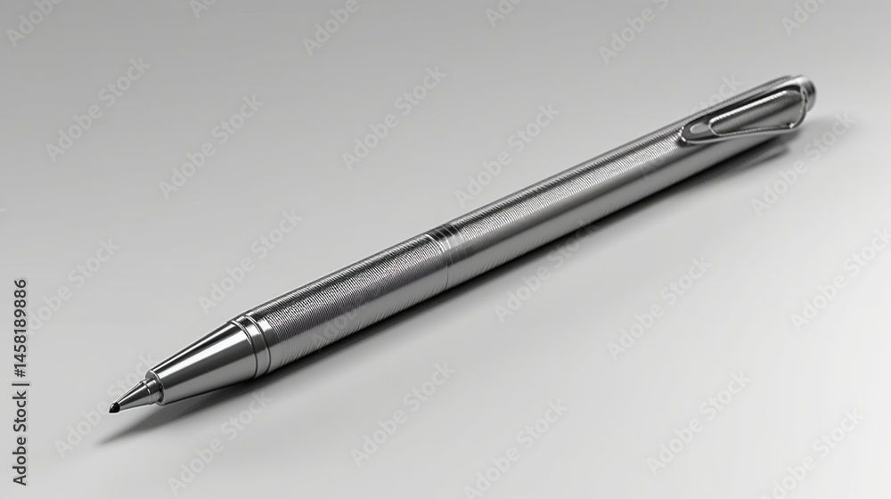 Metallic pen on a plain background Metallic pen on a plain background