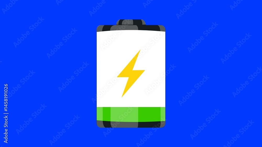 A dynamic animation showing a battery charging on a digital network, featuring an animated battery icon. A dynamic animation showing a battery charging on a digital network, featuring an animated battery icon.