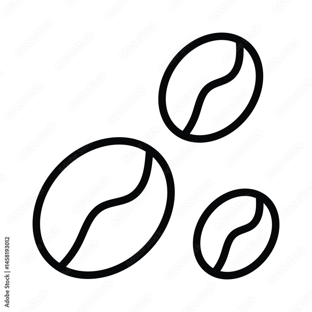 Bean Vector outline icon. Eps10 file Bean Vector outline icon. Eps10 file