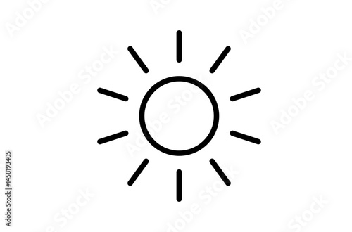 太陽の白黒アイコン