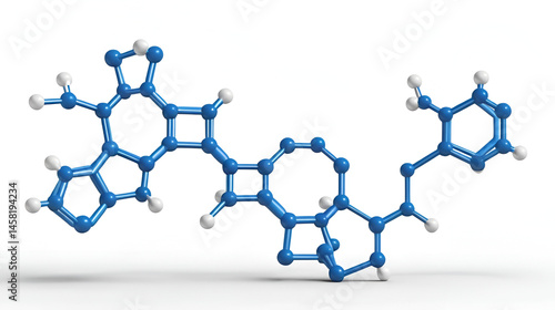 3D image of glycerol monolaurate skeletal formula - molecular chemical structure of  surfactant Monolaurin isolated on white background