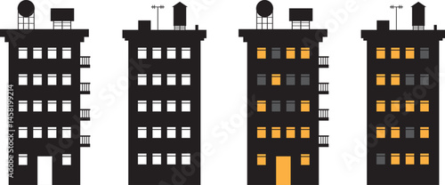 City Building vector design,silhouette 