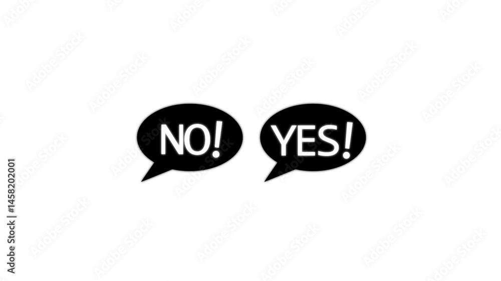Yes No word text on shape animation Yes No word text on shape animation