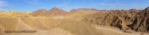 Obraz na płótnie Shlomo Valley panorama in Eilat desert mountains w salonie