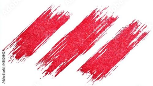 A 4K photo of three red slash marks or slash stripes isolated.