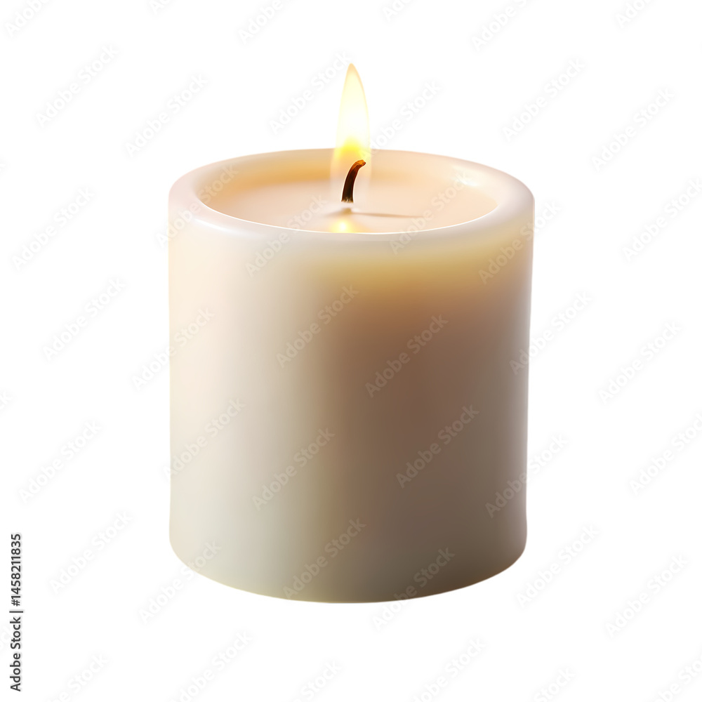 Burning Candle: Soft Light & Warm Glow Burning Candle: Soft Light & Warm Glow