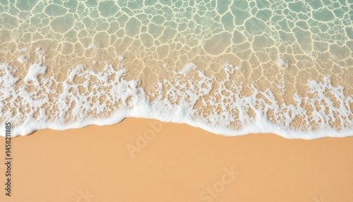 Soft calm waves on the sea sand Clear clean water washes fine golden sand