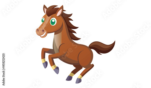 horse cartoon isolated on white