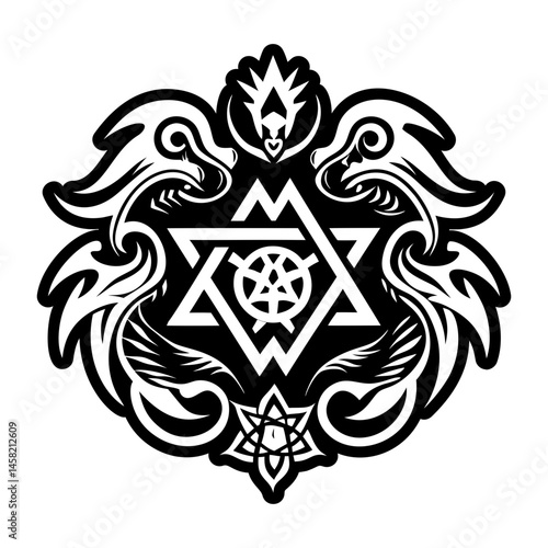 Solid icon showing living creatures in glyph style