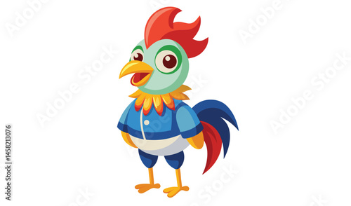 rooster isolated on white