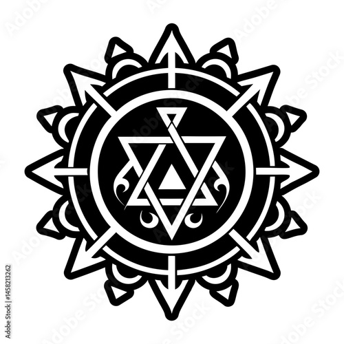 A filled style icon showing israelite sign artwork