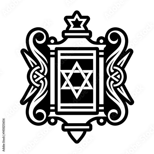 A filled style icon showing torah case