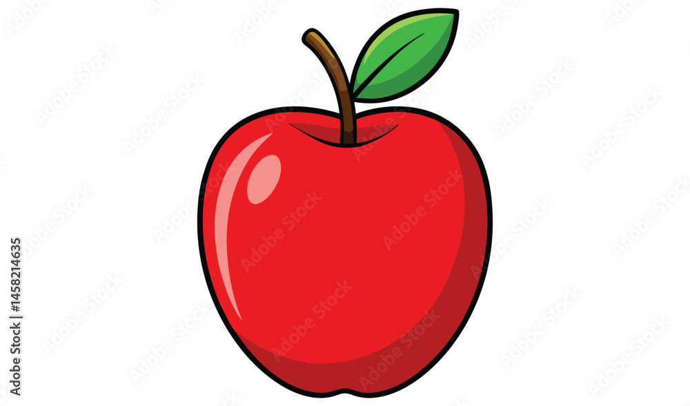 Fototapeta premium red apple vector illustration