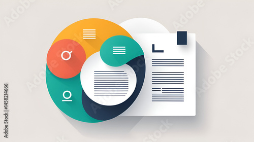 annual review graphic design element icon