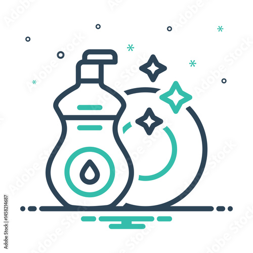 Mix icon for dishwashing liquid