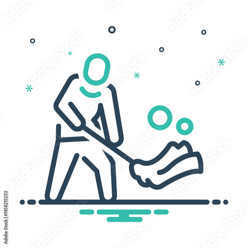 Mix icon for mopping