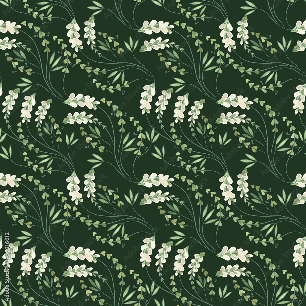 Textile seamless floral pattern with wild grasses and flowers. Design for kitchen home textiles, tablecloths, curtains, bed linen, dress fabrics, wrapping paper. Textile seamless floral pattern with wild grasses and flowers. Design for kitchen home textiles, tablecloths, curtains, bed linen, dress fabrics, wrapping paper.