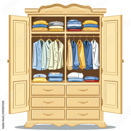 a highly detailed vector Wardrobe