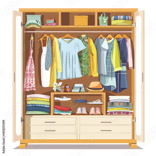 a highly detailed vector Wardrobe