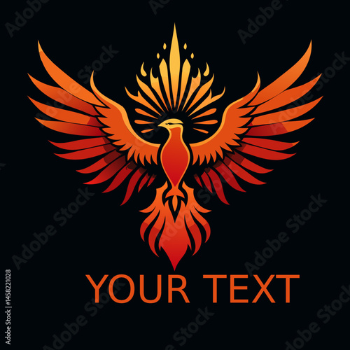 Phoenix bird logo design fiery mythical phoenix bird illustration phoenix rising logo phoenix vector design isolated on transparent background
