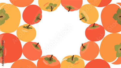 Fruit pattern, fruit vector pattern surrounds the boundary.