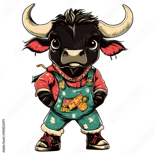 bullfighting, animal, vector, transparent background, cattle, nature, wildlife, big, isolated, ox, bovine
