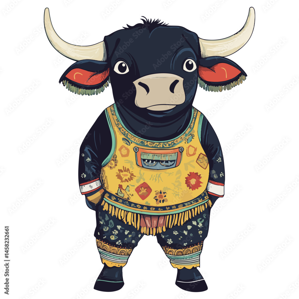 Fototapeta premium bullfighting, animal, vector, transparent background, cattle, nature, wildlife, big, isolated, ox, bovine