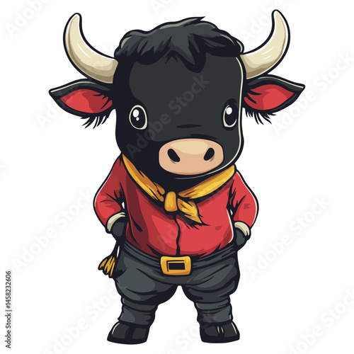 bullfighting, animal, vector, transparent background, cattle, nature, wildlife, big, isolated, ox, bovine