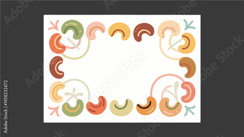Fruit pattern, fruit vector pattern surrounds the boundary.